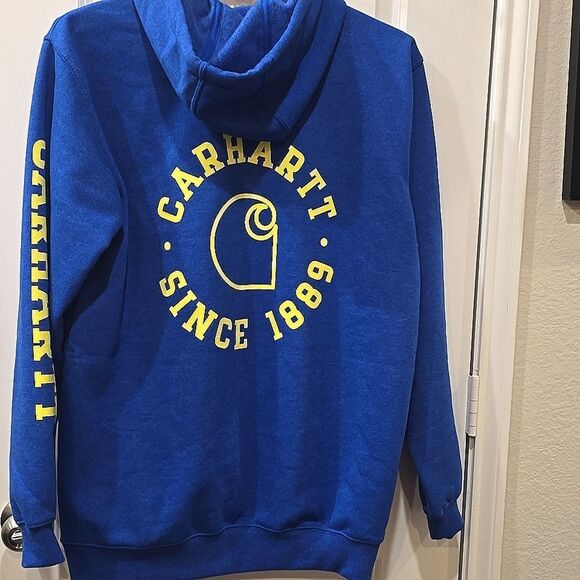 Carhartt Loose Fit Midweight 1889 Graphic Hoodie- Beacon Blue - Picture 5 of 6